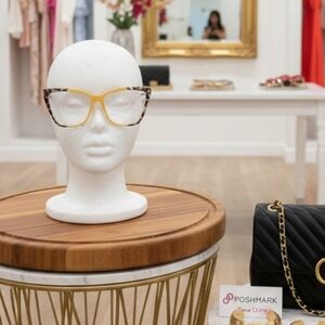 Yellow & Tortoise Cat Eye Eyeglass Frames